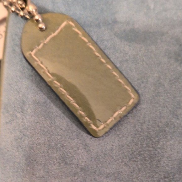 Coach Light Blue Suede Wristlet - Picture 4 of 16